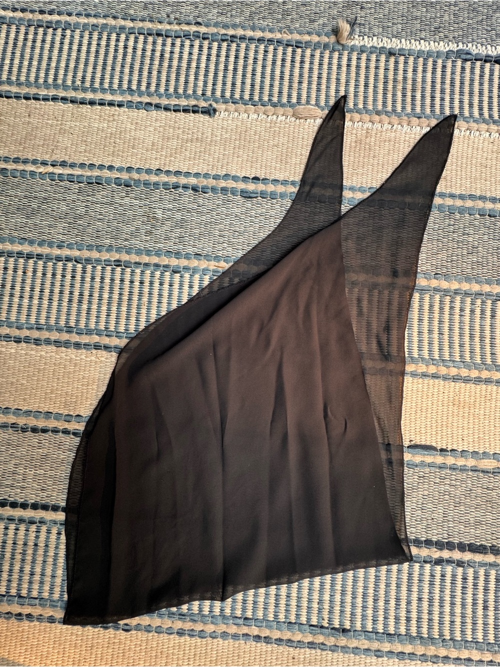 SHEIN Black Sheer Swim Sarong Cover-Up